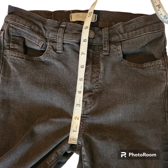 Madewell Roadtripper Black Mid-rise Skinny Jeans, ankle length size 27 - Picture 6 of 13